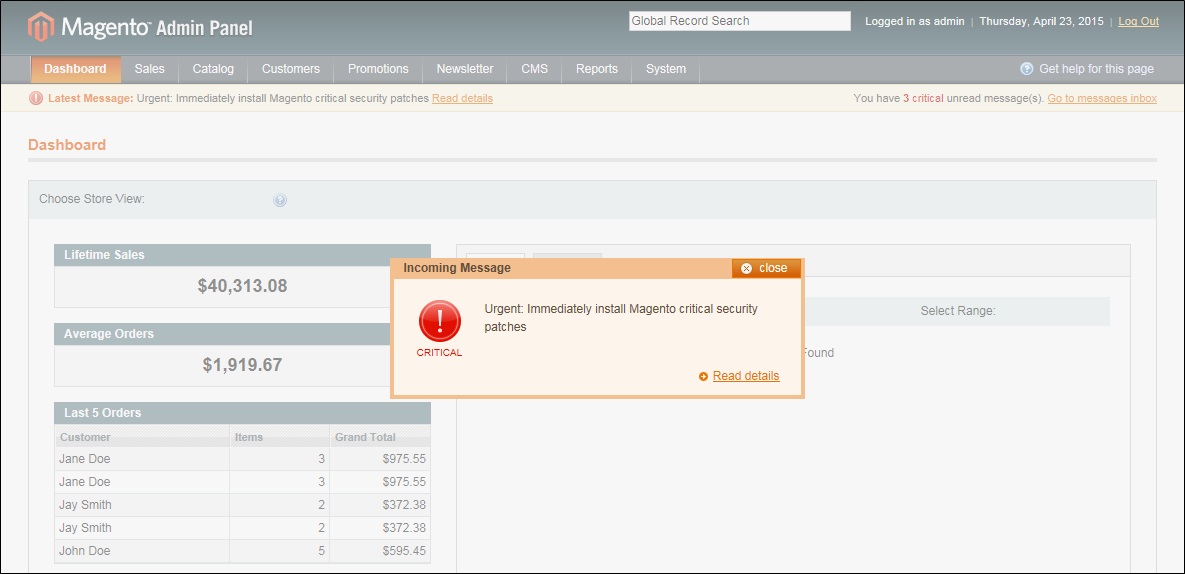 URGENT: immediately install Magento critical security patches