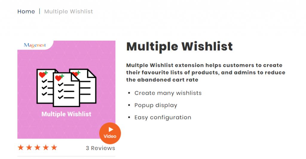 magento wishlist