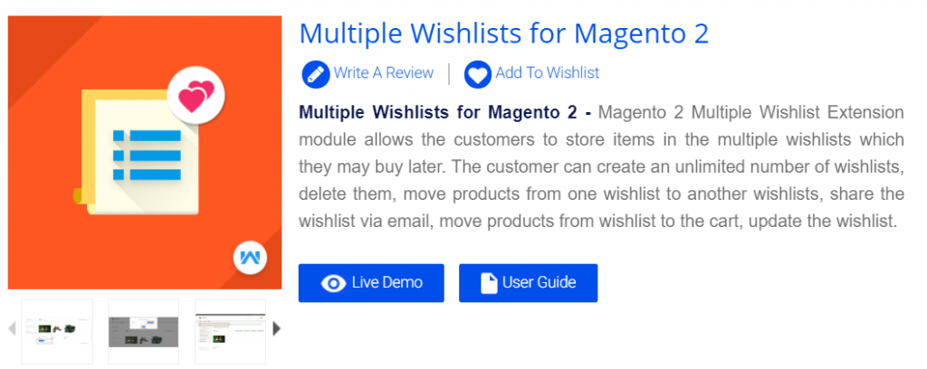 magento wishlist